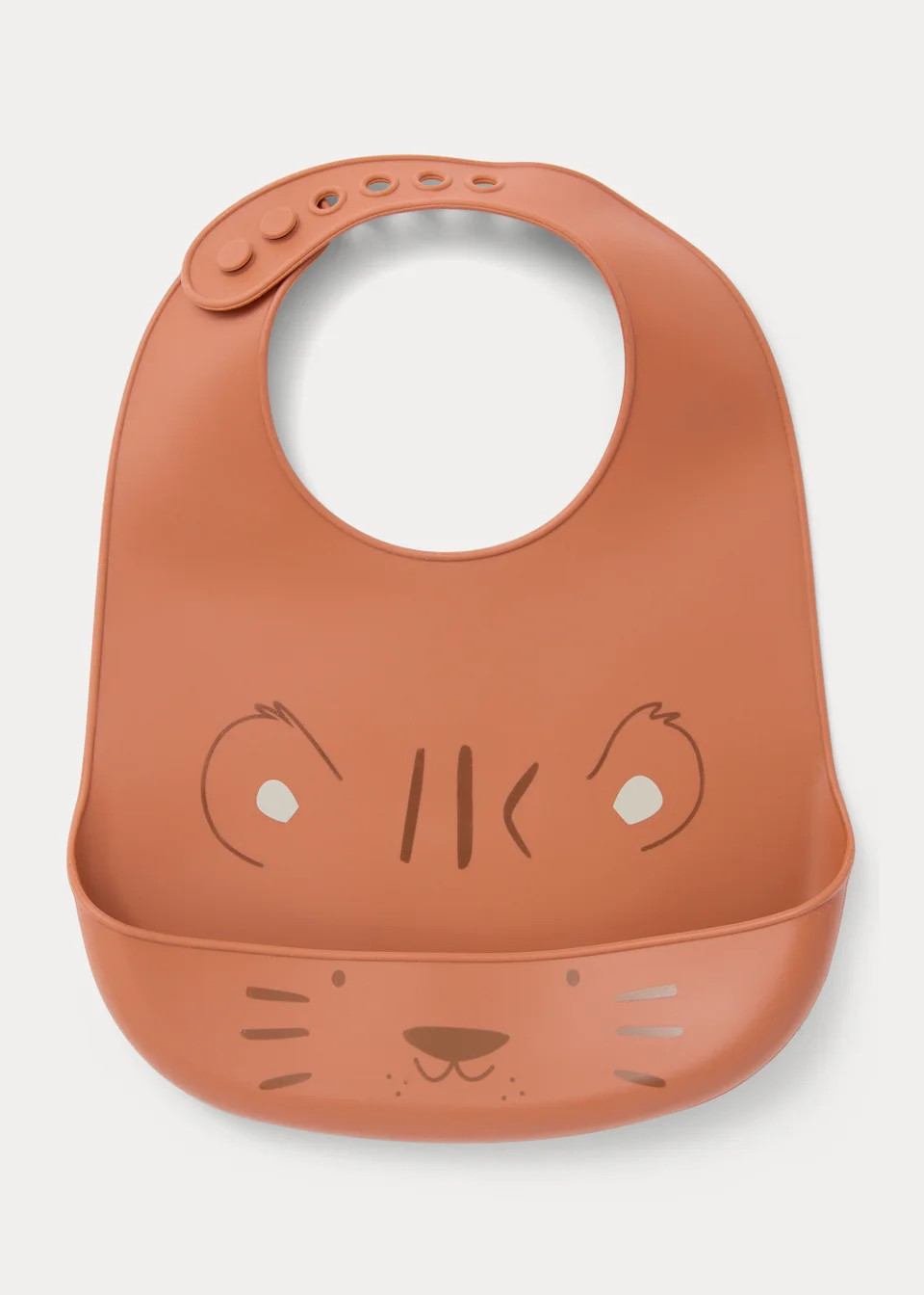 Brown Tiger Silicone Bib - One Size | Matalan (UK)
