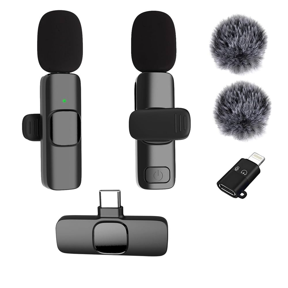 Wireless Lavalier Microphone for iPhone, iPad and Android Devices, Noise Cancelling,Bluetooth Min... | Amazon (US)