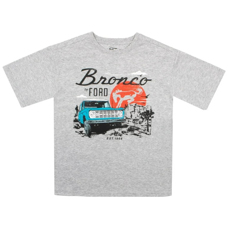 Ford Mustang Ford Bronco Retro Racing Boys Short Sleeve T-Shirt, Ford Cars Short Sleeve Tee for B... | Walmart (US)