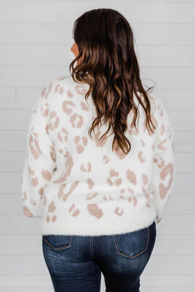 Flirtatious Smile Animal Print Pink Sweater | The Pink Lily Boutique