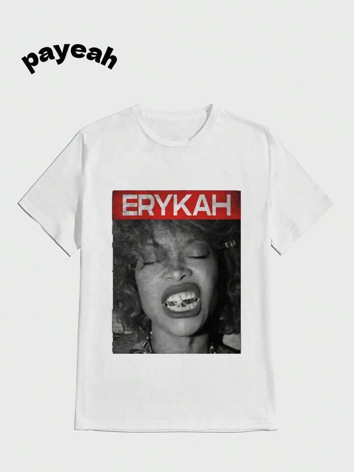 Payeah Erykah Badu Women's T-Shirt Gifts  Digital Print  Pure Heavy Cotton T Shirt | SHEIN