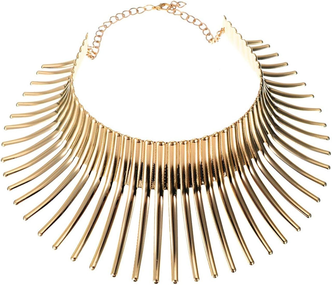 Statement Collar Choker Necklace African Canine Tooth Shape Fringe Necklace for Women Fashion Jew... | Amazon (US)