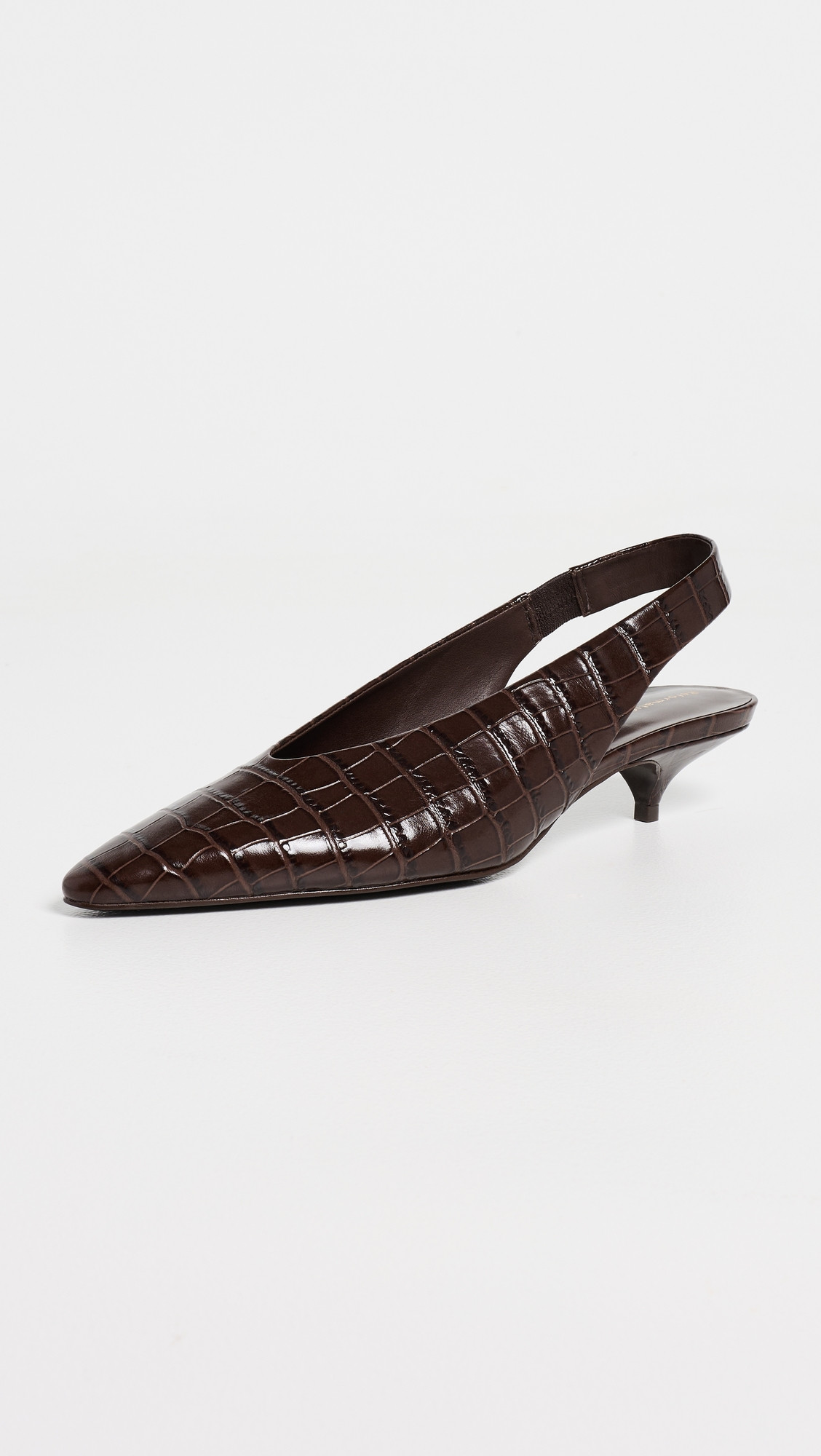 Calista Slingback Heels - Chocolate Croc | Shopbop