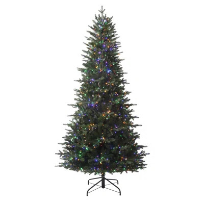 7.5 Ft. Tall Queensbury PE Fir Christmas Tree with 8 Function LED Lights | Wayfair North America