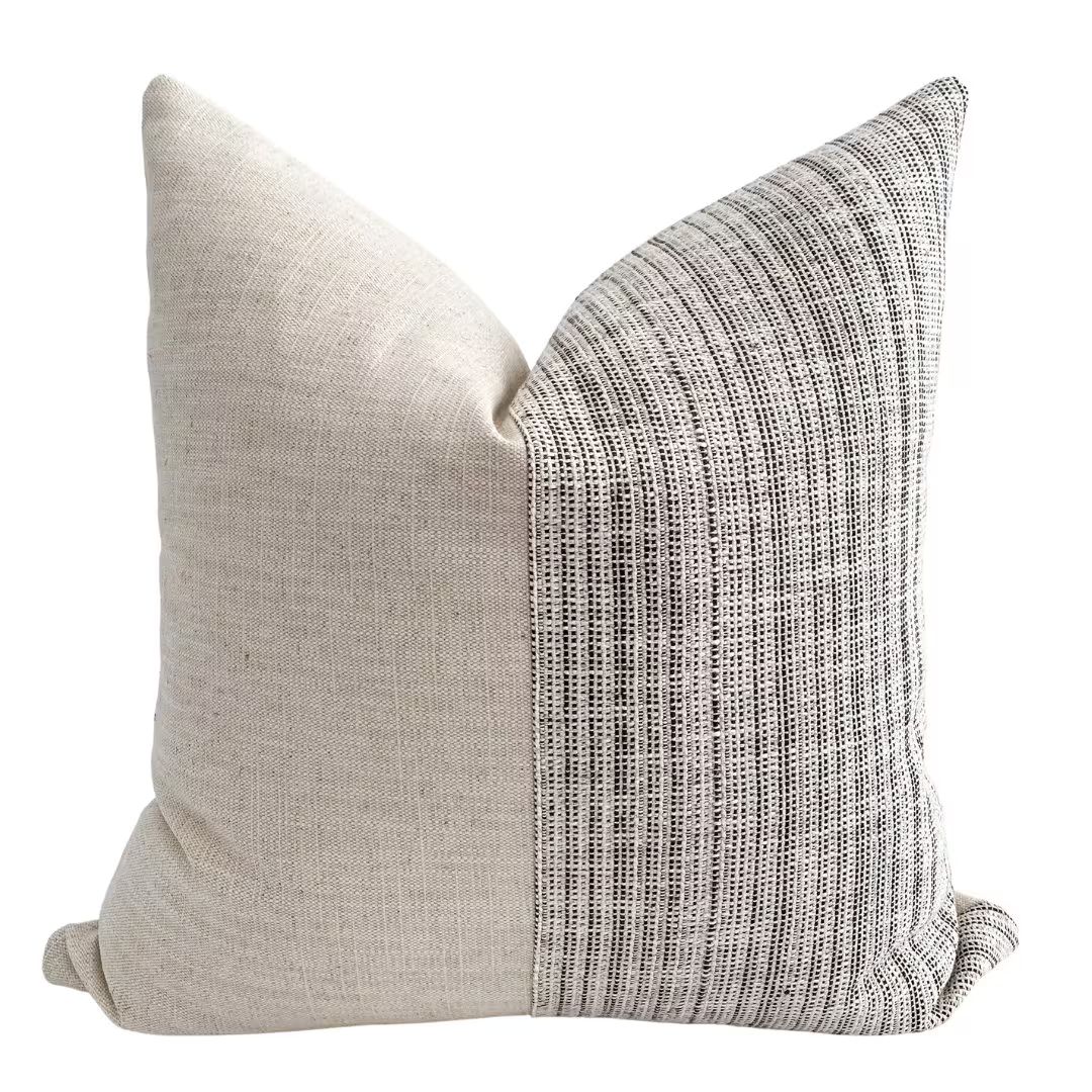 Mod Linen Pillow Cover  Designer Pillow Cover Textured - Etsy | Etsy (US)