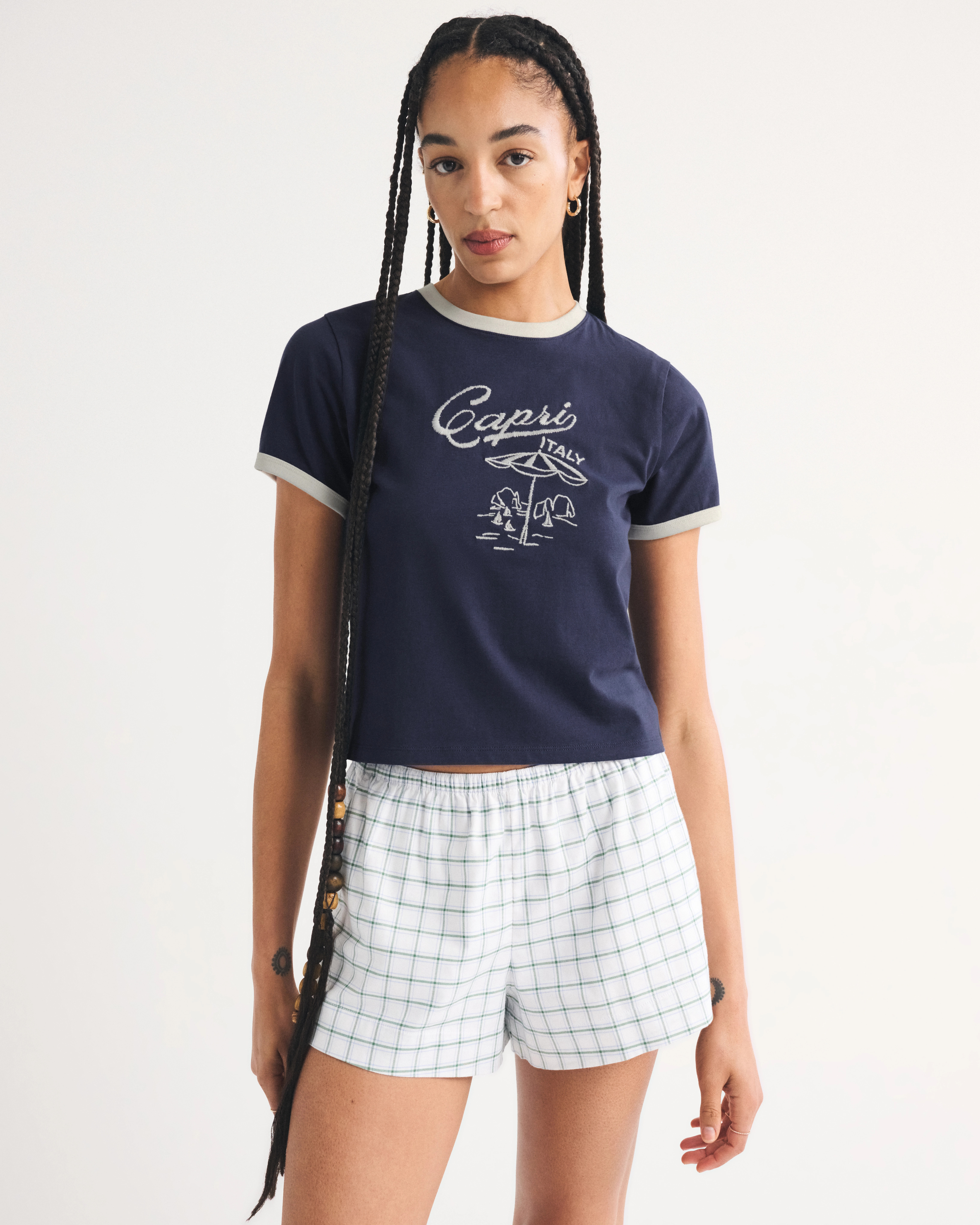 Short-Sleeve Graphic Skimming Tee | Abercrombie & Fitch (US)
