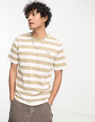 Dickies Rivergrove stripe t-shirt in beige | ASOS (Global)