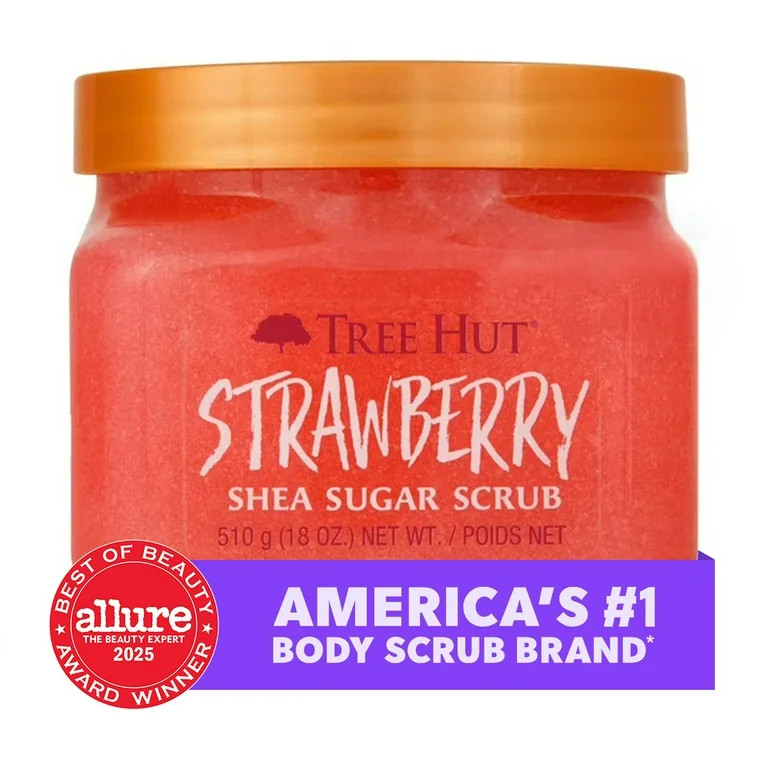 Tree Hut Shea Sugar Exfoliating Body Scrub Strawberry, 18 oz | Walmart (US)