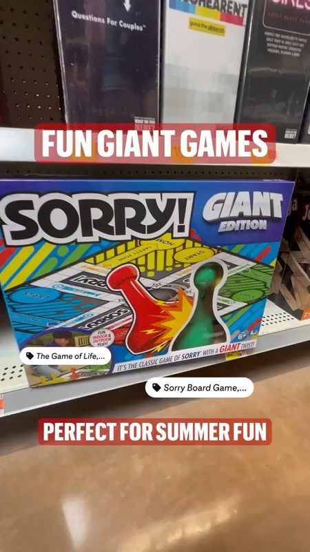 Fun giant board games for summer! Family game night | game night | game nite| giant uno cards | uno game| giant sorry game| sorry game| giant life game| game if life| learning through play| family time| sunner activities.

#LTKkids #LTKfamily #LTKSeasonal