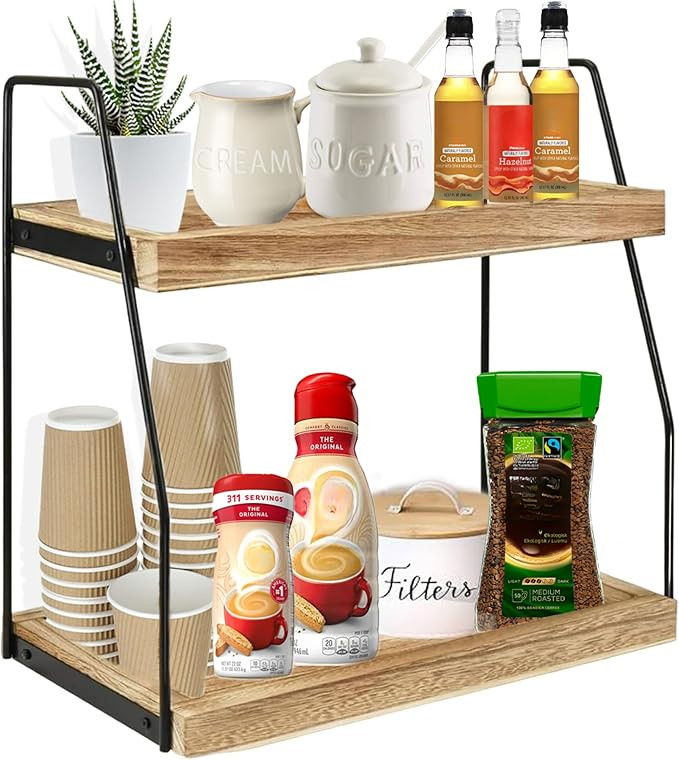 Coffee Organizer for Countertop - Ideal for Coffee Bar & Station - Essential Coffee Accessories &... | Amazon (US)