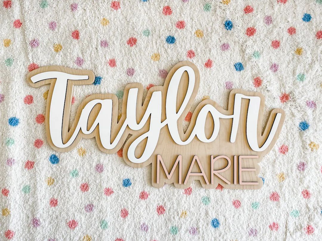 Personalized Name Sign, Boho Name Sign, Outline Name Sign, Name Sign for Nursery, Kids Wall Art, ... | Etsy (US)