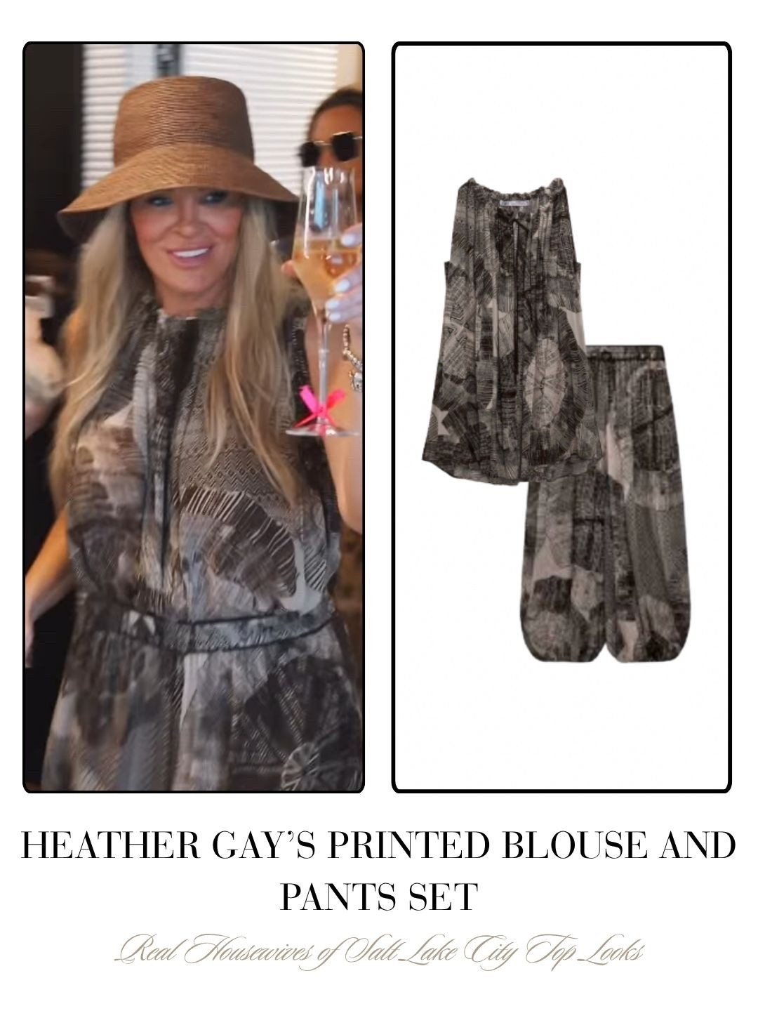 Heather Gay’s Printed Blouse and Pants Set 

#LTKFindsUnder100