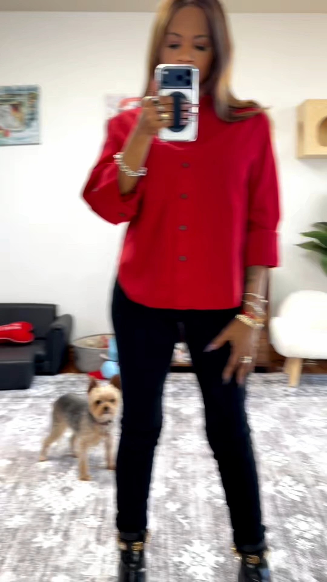 My Velcro dogs love to help me do an #OOTD. Boots and stack of the day! 

#LTKdayinmylife #LTKgrwm #LTKootd