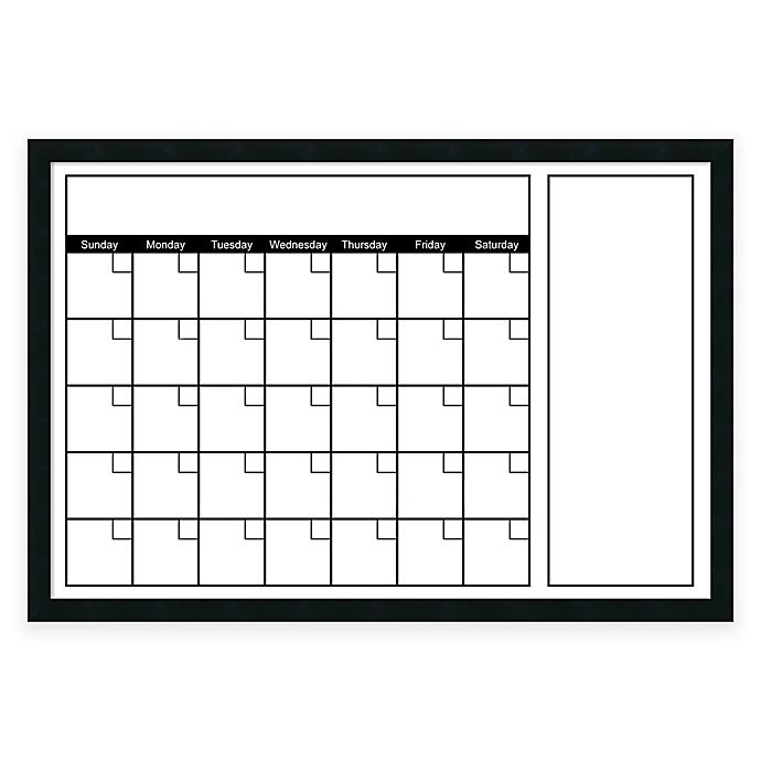 Mezzanotte White Big Dry-Erase Calendar with Horizontal Format | Bed Bath & Beyond