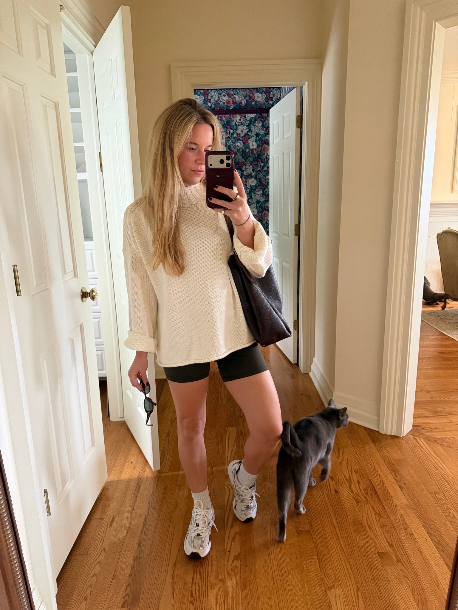 Early fall ootd! 

JCrew rollneck sweater, leather shoulder bag, biker shorts, fall outfit

#LTKootd #LTKmomlife