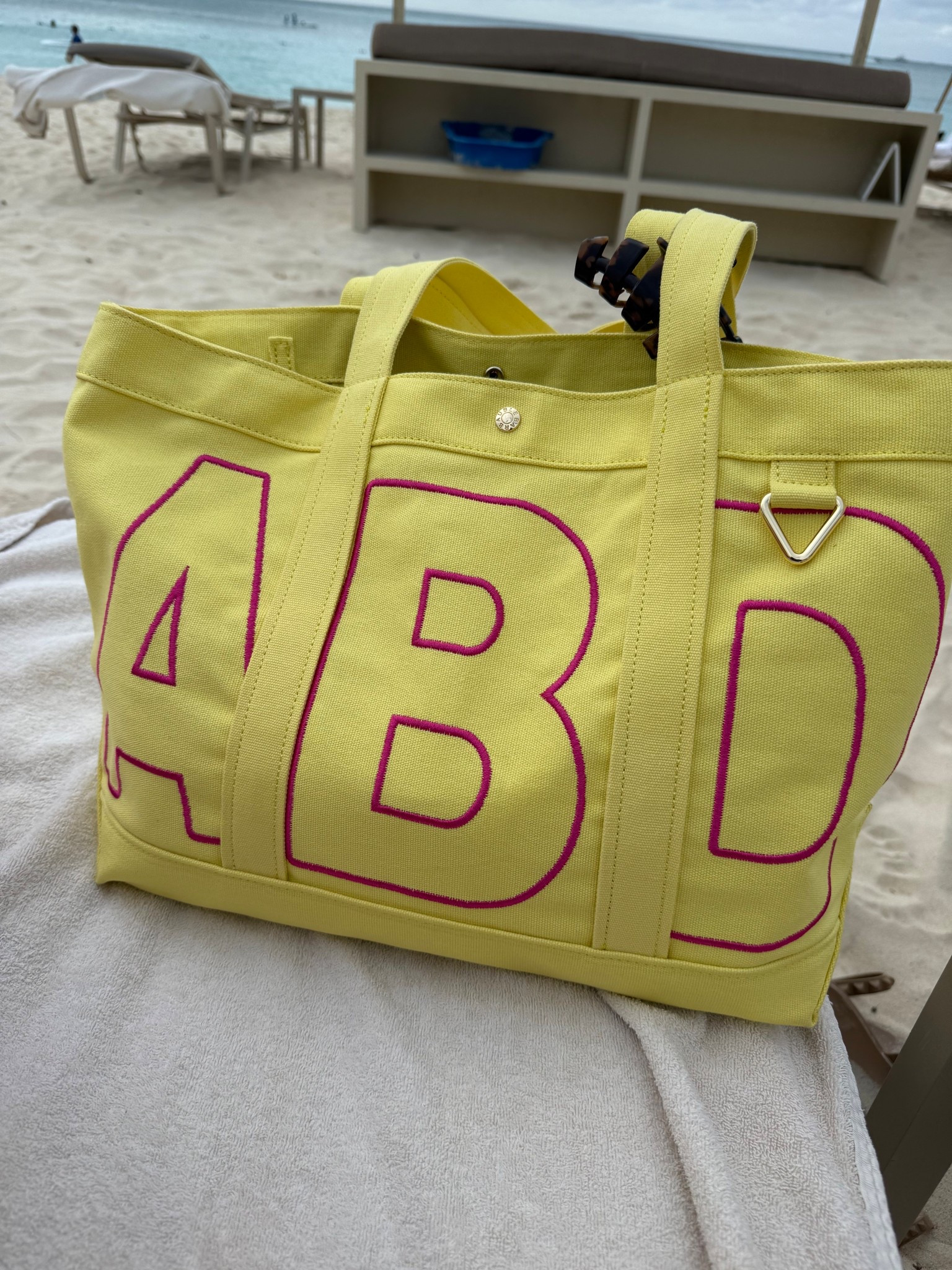 My personalized tote bag I love the color and can be used for travel or beach/pool 

#LTKTravel