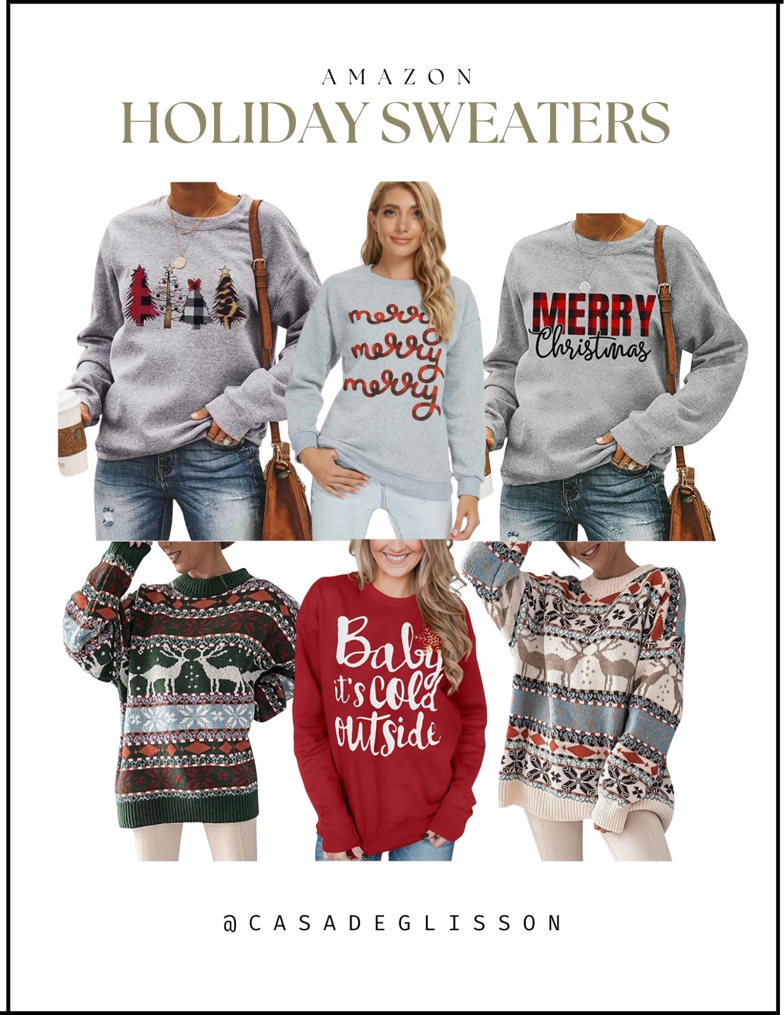 Holiday Amazon Christmas sweaters under $30.

#LTKunder50 #LTKSeasonal #LTKHoliday