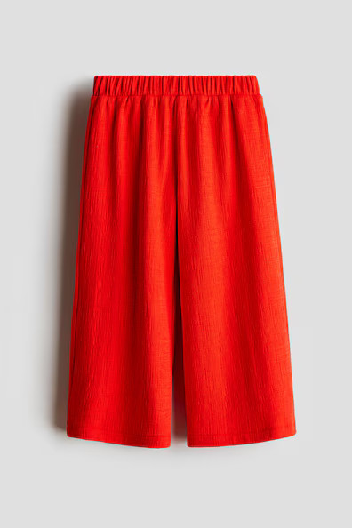 H & M - Wide-Leg Jersey Pants - Red | H&M (US + CA)