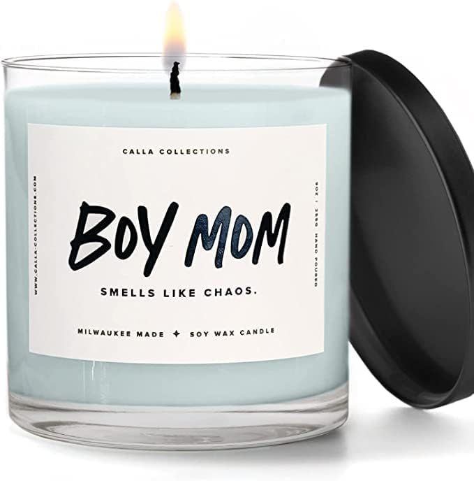 Boy Mom Candle | Driftwood Scented, Smells Like Chaos, Soy Inspirational for Mothers, Perfect for... | Amazon (US)