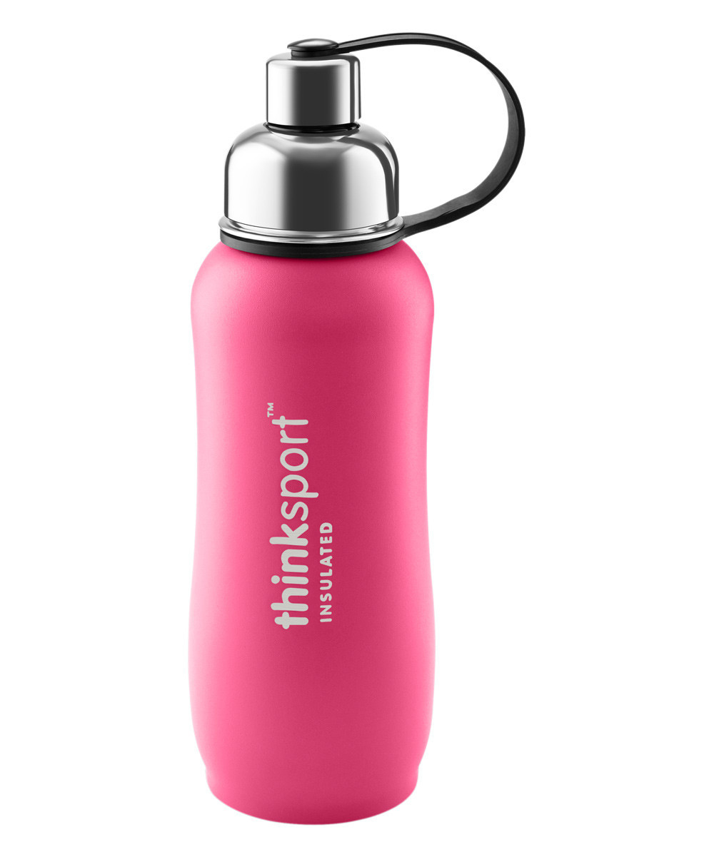 thinksport Water Bottles Coated - Hot Pink Double-Wall Insulated 25-Oz. Water Bottle | Zulily