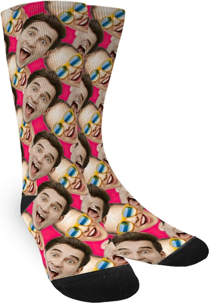 Amazon.com: Custom Personalized Adult or Child or Pet Face Socks,Valentine's Day Gifts for Men Wo... | Amazon (US)