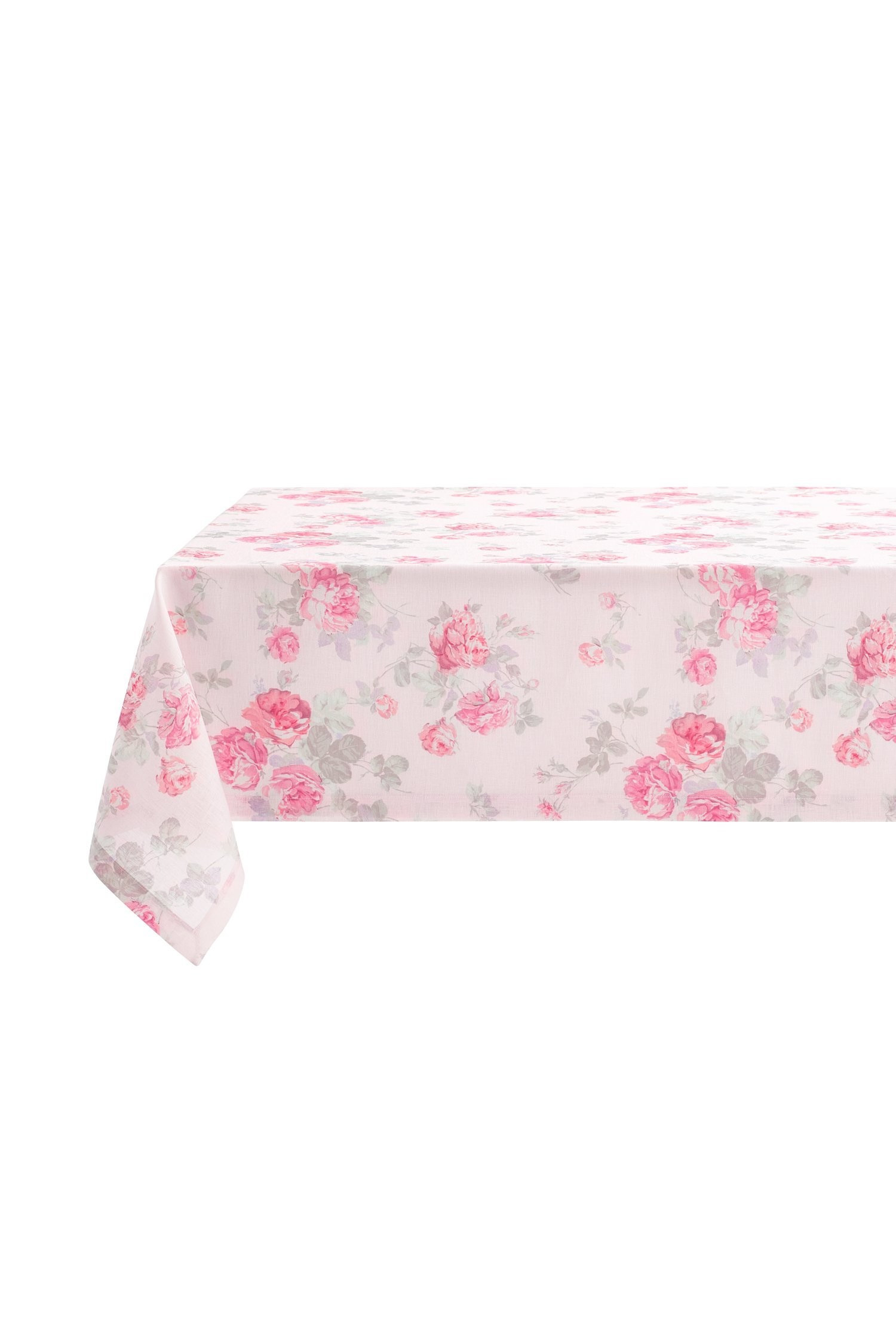 Everblooming Rosettes Linen Tablecloth | LOVESHACKFANCY
