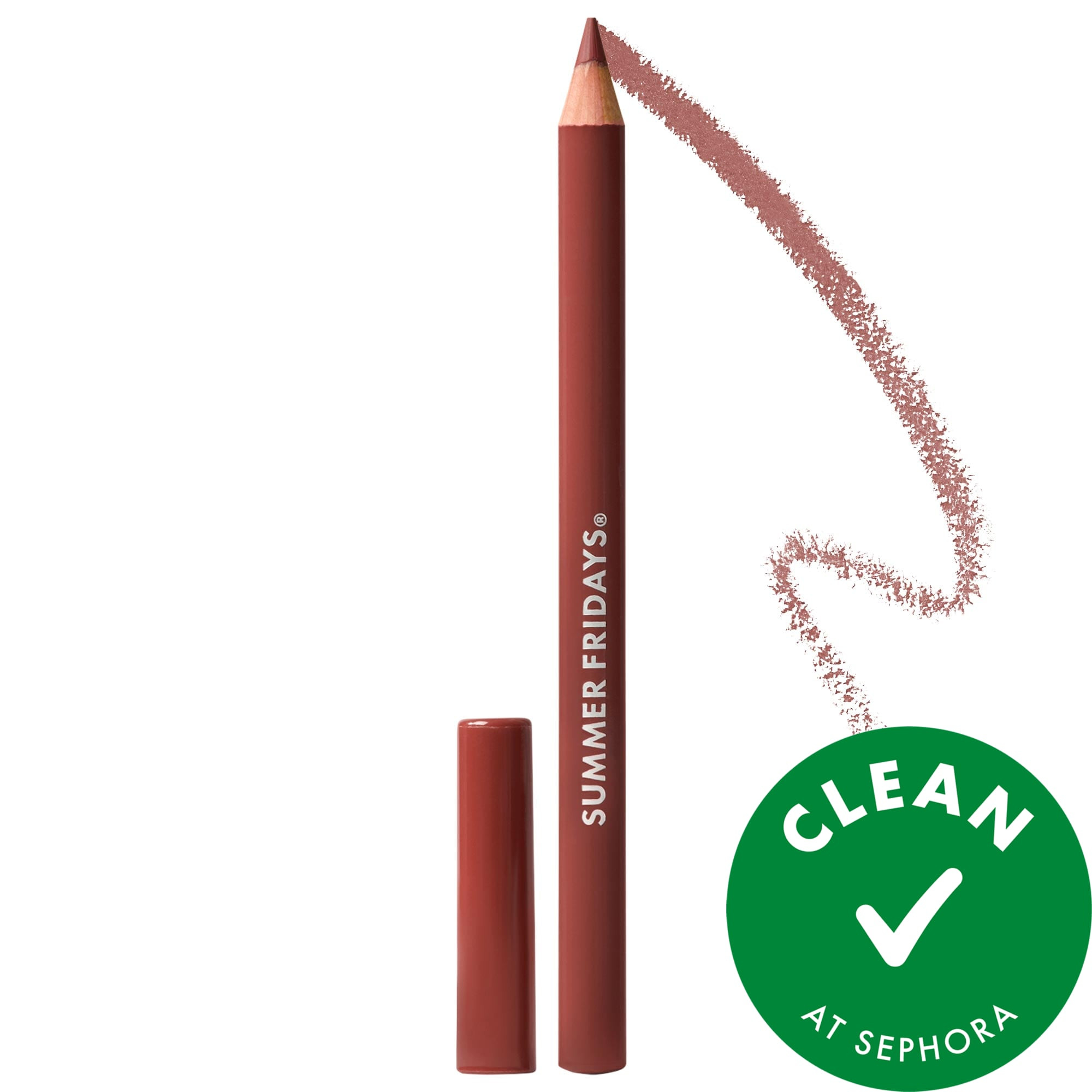 Summer Fridays SoftLine Lip Liner Long-Lasting Lip Pencil Pecan - deep warm maroon | Sephora (US)
