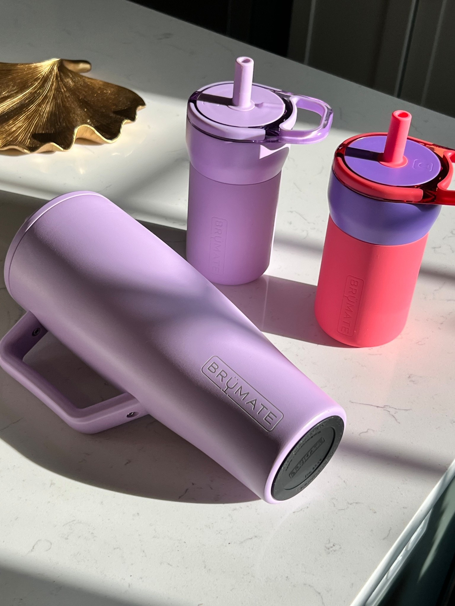 Obsessed with my new Tumblers from Brumate 💜 my two minis love theirs also, and the best thing about it ? Leak proof 😎 and no messes. 
@brumate 


#LTKFamily #LTKFindsUnder50 #LTKTravel