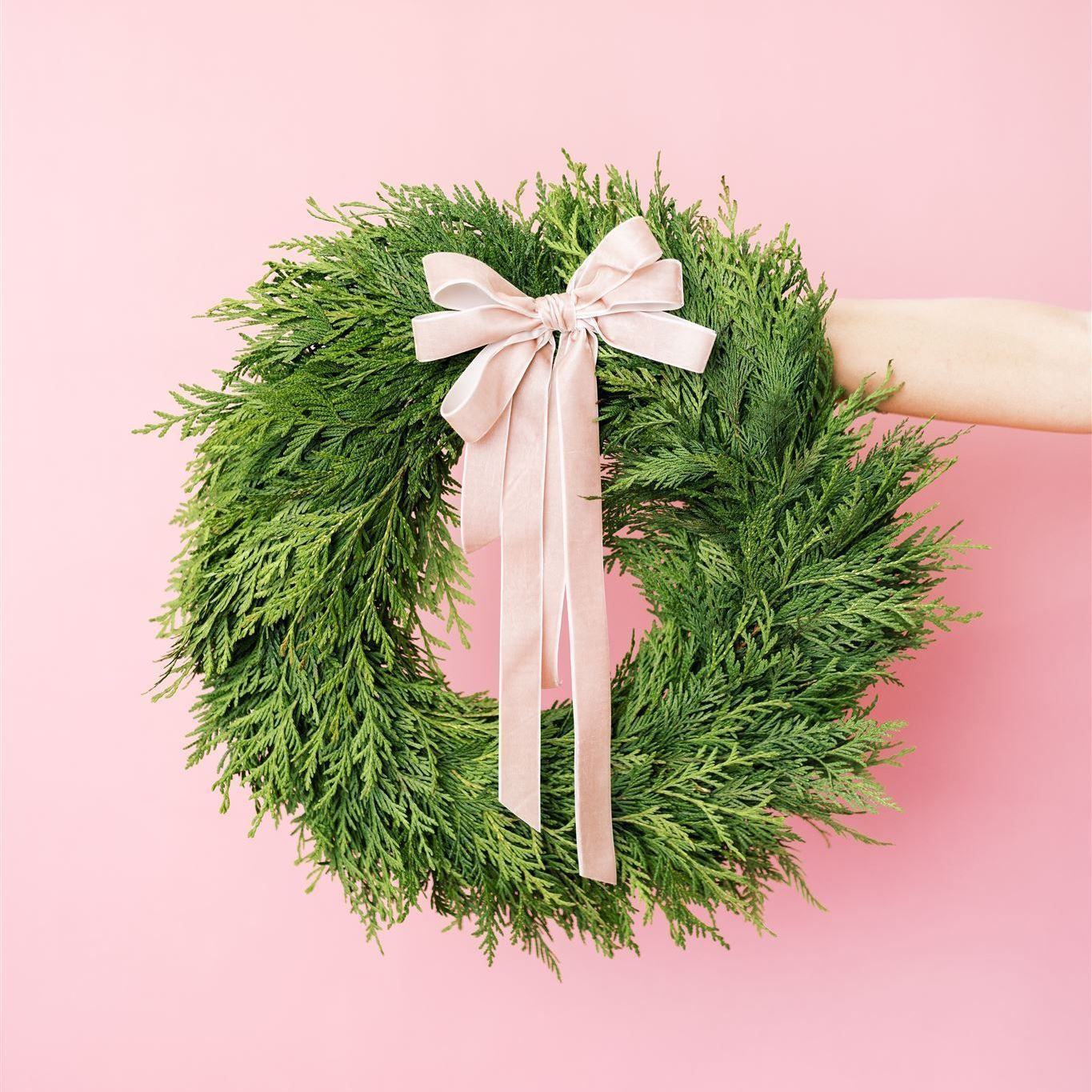 Blush Cedar: 22" | The Pretty Wreath