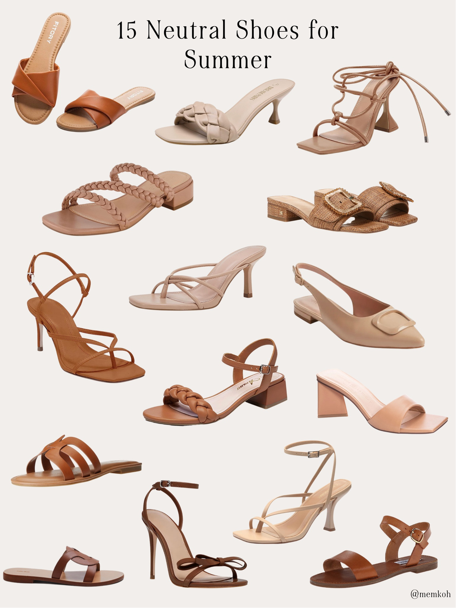 15 of the best neutral flat shoes sandals and heels in tan, nudes and browns. Best for pairing with colorful outfits or minimal looks.

#LTKxNSale #LTKFind #LTKshoecrush