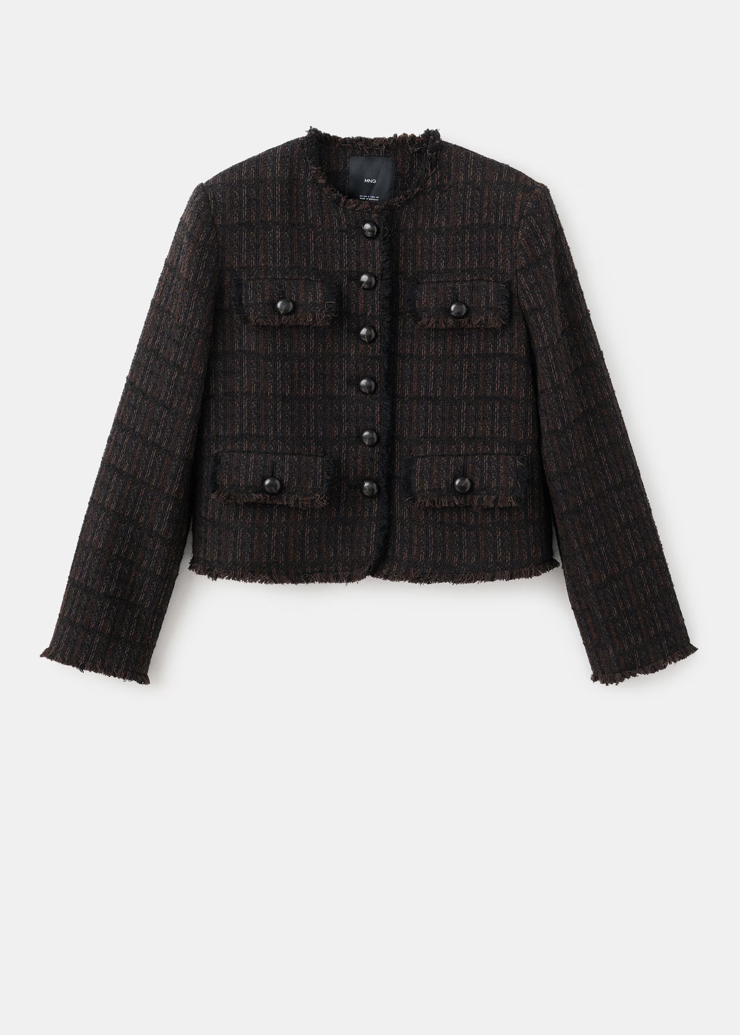 Pocket tweed jacket | MANGO (UK)