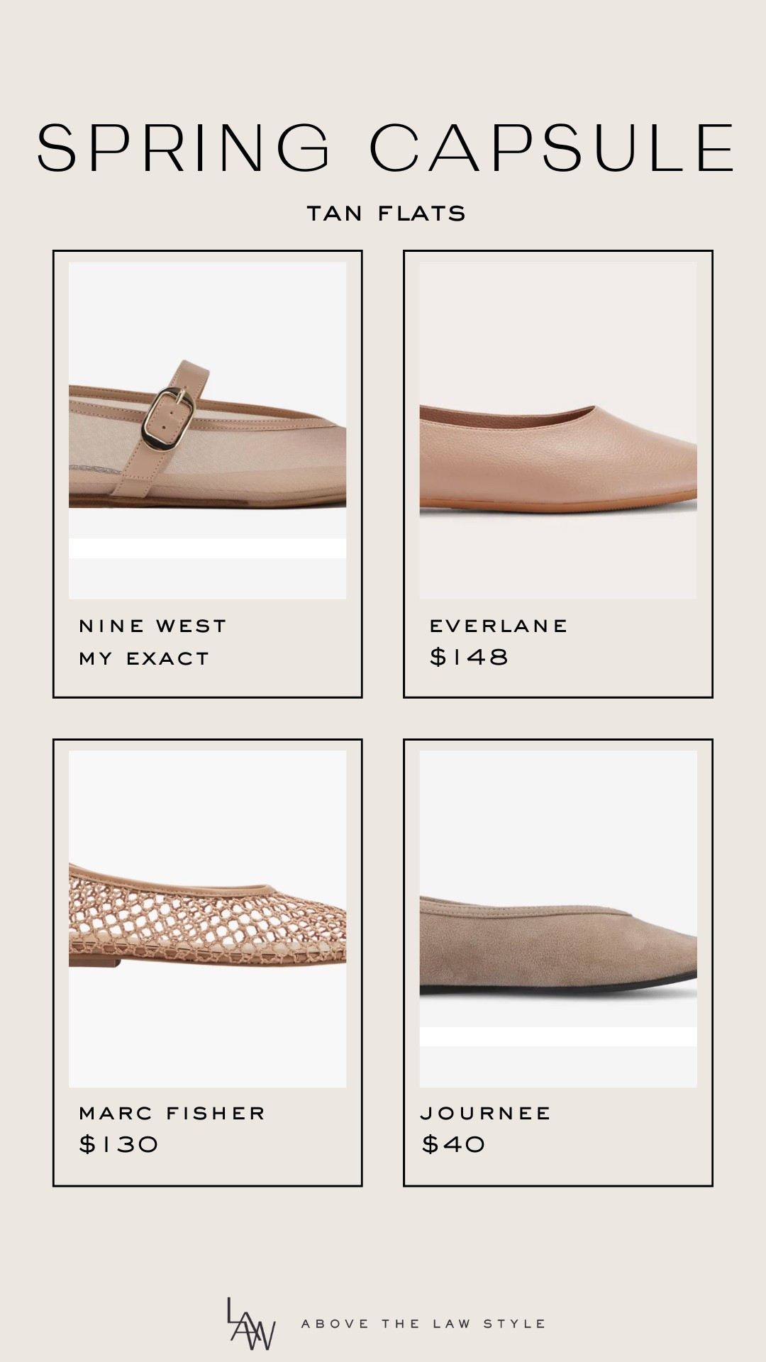 Spring Capsule: Tan Flats

#LTKSeasonal #LTKOver40