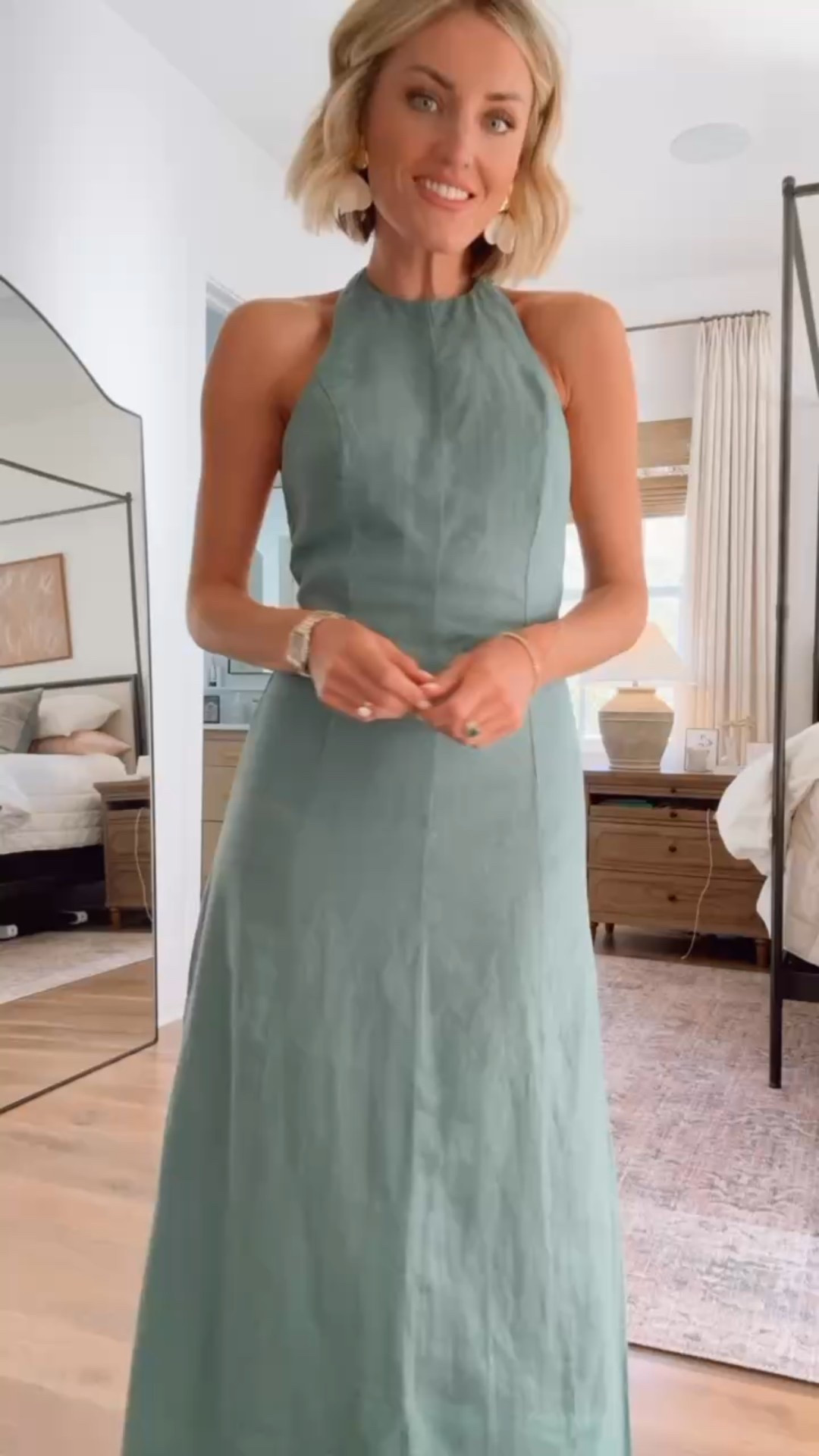 This beautiful linen dress is on sale today 😍 perfect for a wedding guest dress! Wearing XS. Use my code AFLOVERLY for an additional 15% off! 

Loverly Grey, linen maxi dress, halter dress, sage dress, backless dress, wedding guest dress, summer dress, summer fashionn

#LTKSaleAlert #LTKStyleTip #LTKWedding