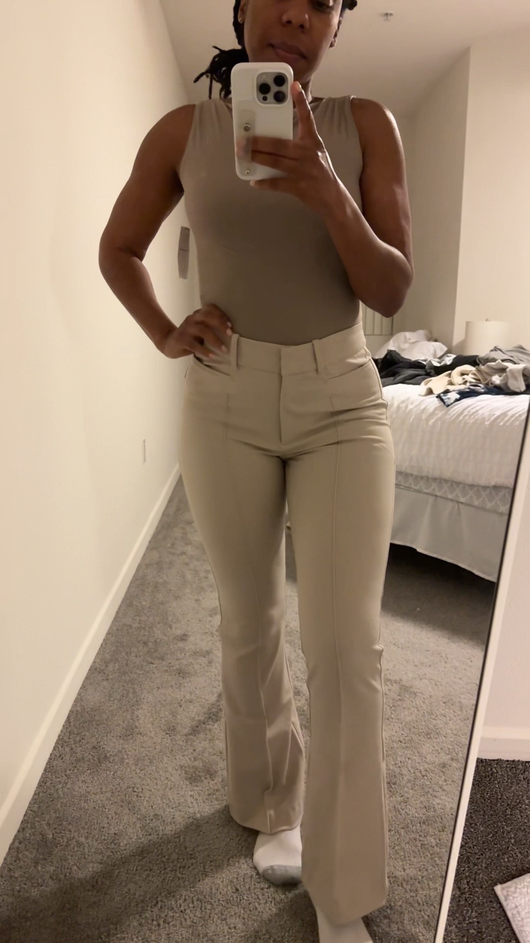 High waist flare pants with stretch from Abercrombie 

#LTKStyleTip #LTKOver40 #LTKWorkwear