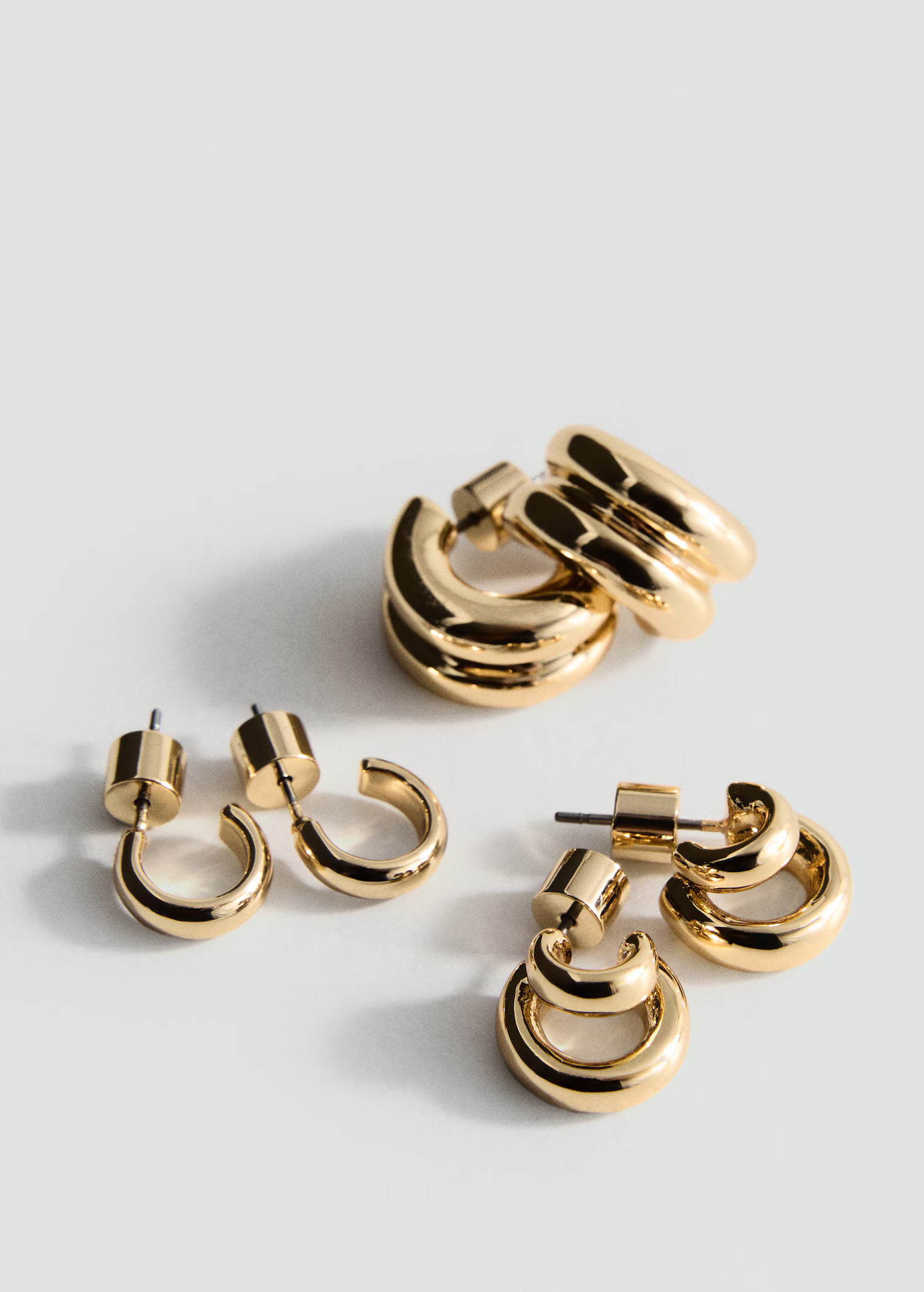 Set of combined hoop earrings - Women | MANGO USA | Mango (US/MX/AU)