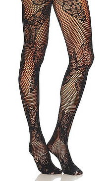 Click for more info about Wolford Butterfly Net Tights in Black from Revolve.com