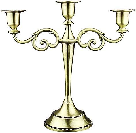 Viscacha 3 Candle Metal Candelabra – Candlesticks Holder for Formal Events, Wedding, Church, Holiday | Amazon (US)