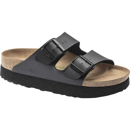 Women s Birkenstock Arizona Platform Vegan Sandal Black Birko-Flor 41 N | Walmart (US)