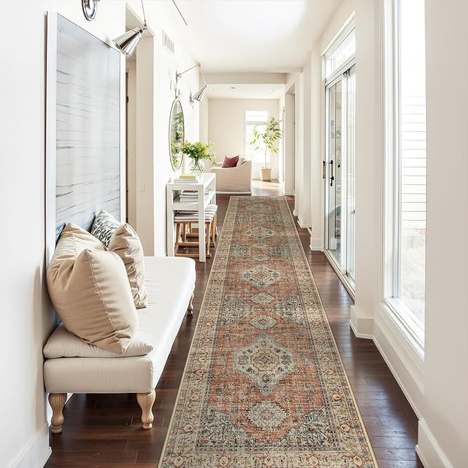 Lahome Oriental Kitchen Runners for Hallways, 2.5x12 Washable Runner Rug Non Slip, Soft Hallway R... | Amazon (US)