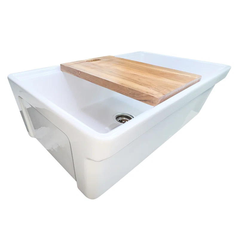 Cape 33'' Farmhouse / Apron Single Basin Kitchen Sink | Wayfair North America