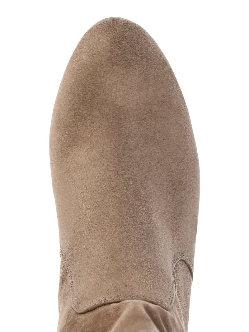 Time and Tru Women's Faux Suede Block Heel Boots | Walmart (US)