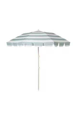 Compact Beach Umbrella in La Palma Sage Stripe | Revolve Clothing (Global)