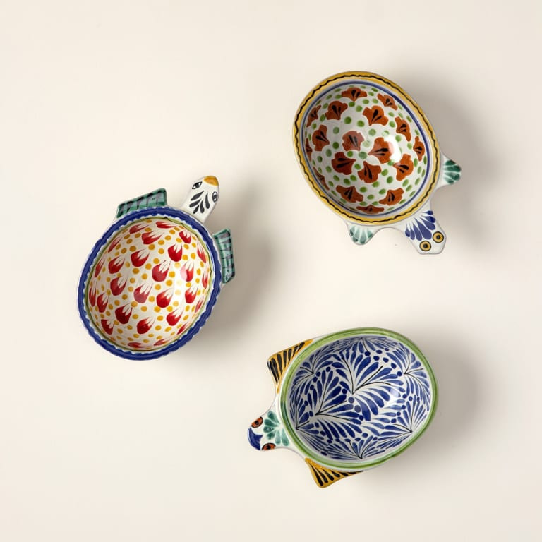 Majolica Salsa Turtles - Set of 3 | UncommonGoods