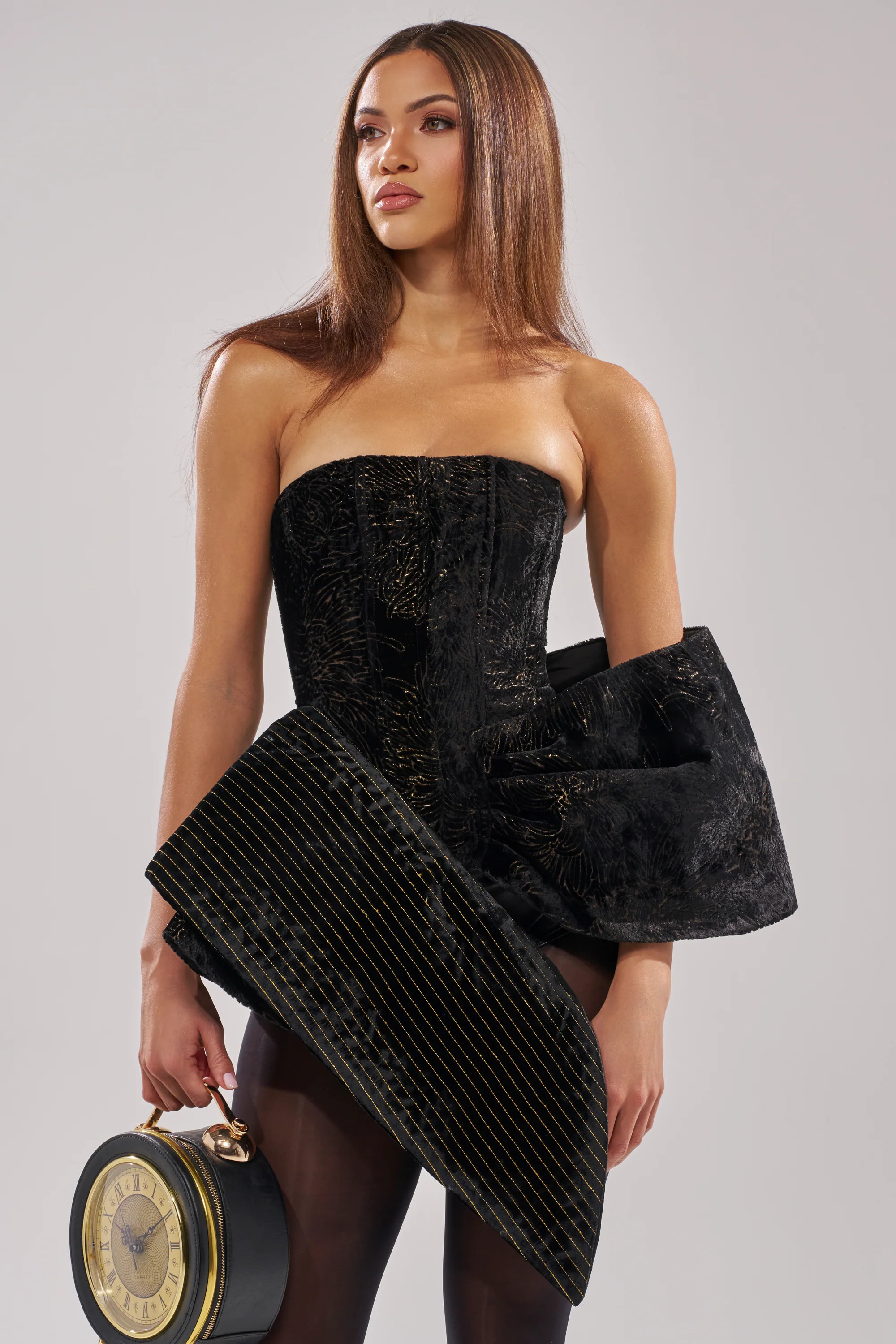 DRAMA CORSET IN BLACK | AKIRA