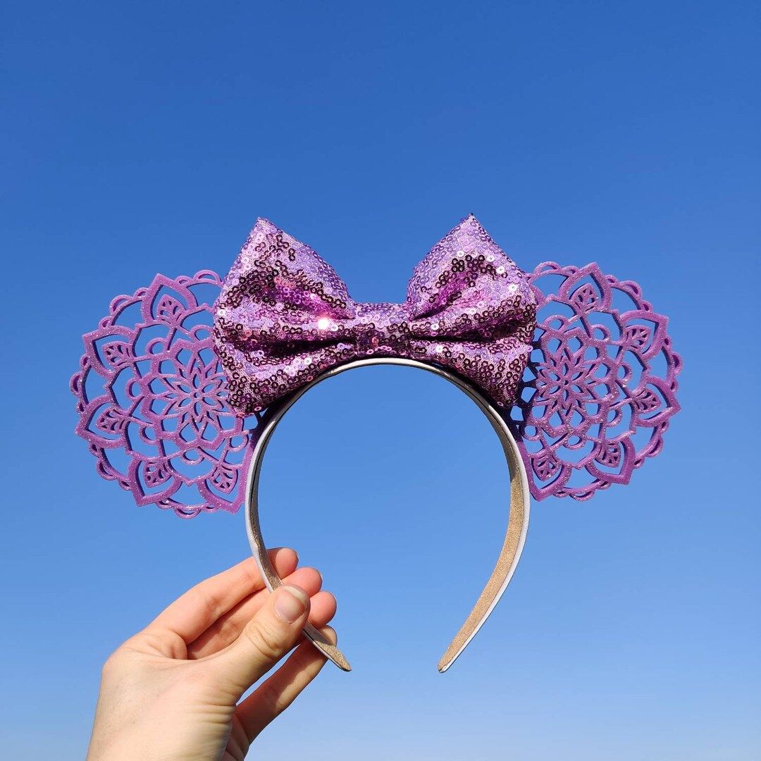 Lavender Mandala Mouse Ears 3D Printed Ears - Etsy | Etsy (US)