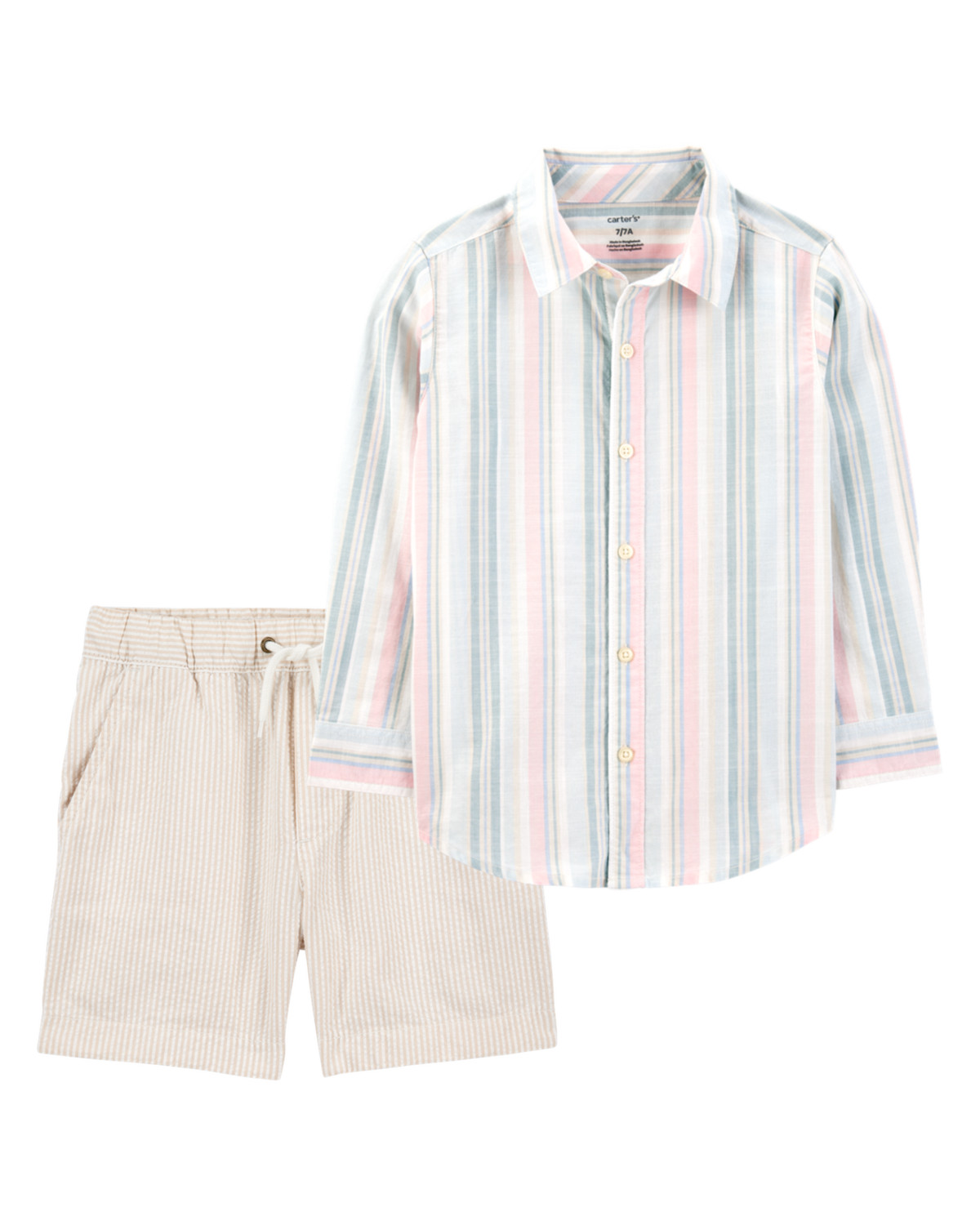 Kid 2-Piece Button-Down & Shorts Outfit Set | Carter's | Carter's Inc