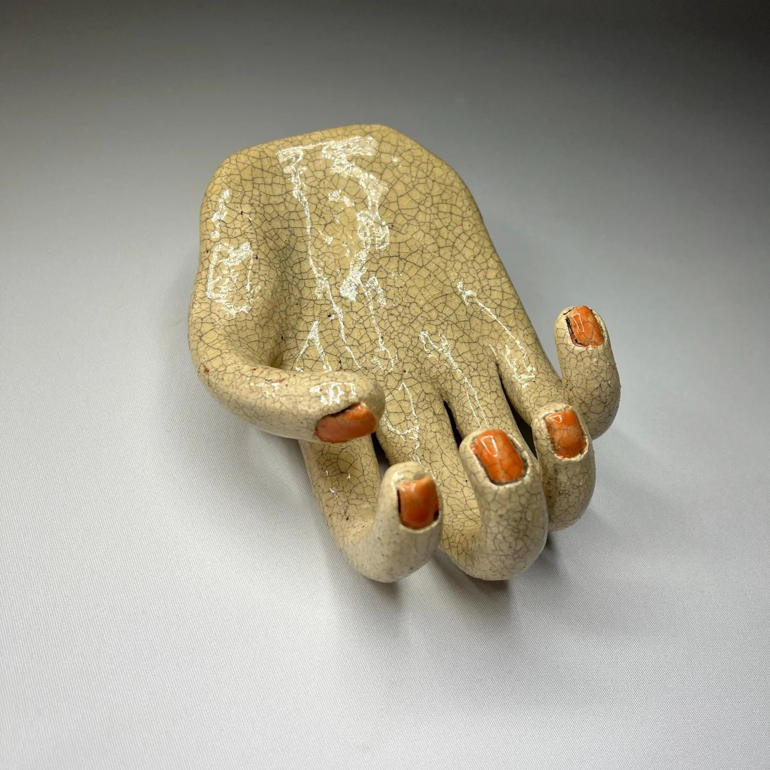 Ceramic Hand Wall Hook, Wall Mounted Clay Sculpture, Keyholder Art, Handmade Ceramic Wall Decor, ... | Etsy (US)