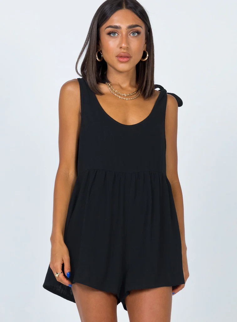 Tay Romper Black | Princess Polly US
