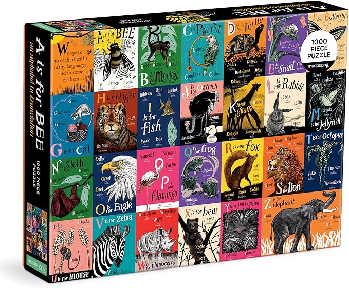 Mudpuppy A is for Bee: an Alphabet in Translation – 1000 Piece Family Puzzle with Unique and Co... | Amazon (US)