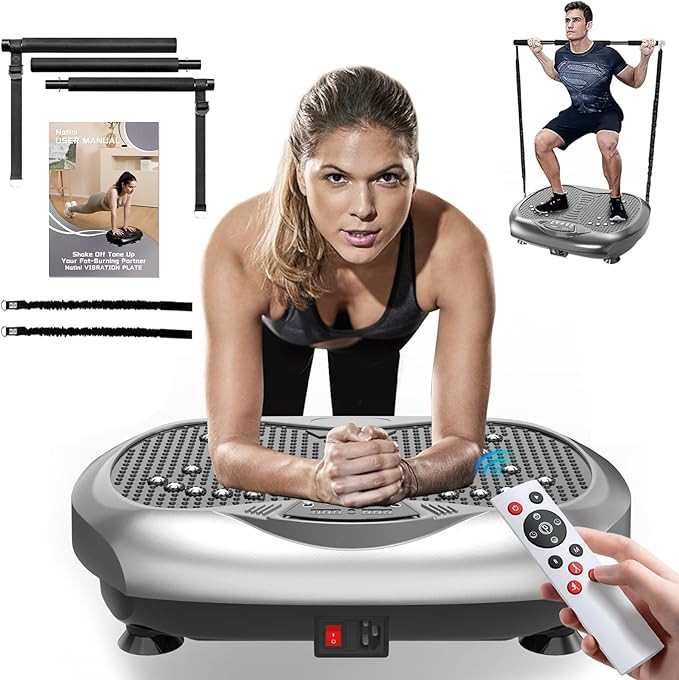 Vibration Plate Exercise Machine - Whole Body Workout Vibration Platform Lymphatic Drainage Machi... | Amazon (US)